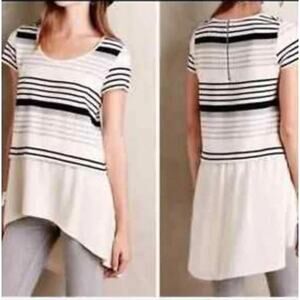 Anthropologie Deletta Top Gradient Stripe Hi Low Tunic